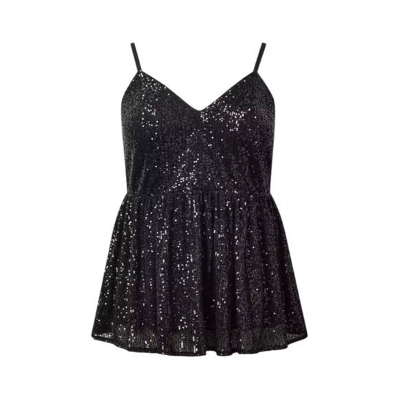 Torrid Black Sequin Sparkly Tank Top Size Large - Picture 8 of 14